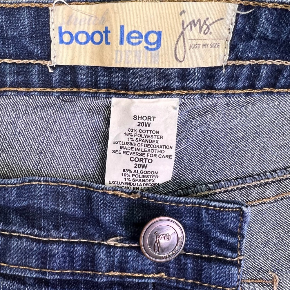 JMS Jeans Women 20W Short Blue Bootcut Western Casual Stretch Denim Plus 40x28.5 - Picture 4 of 12